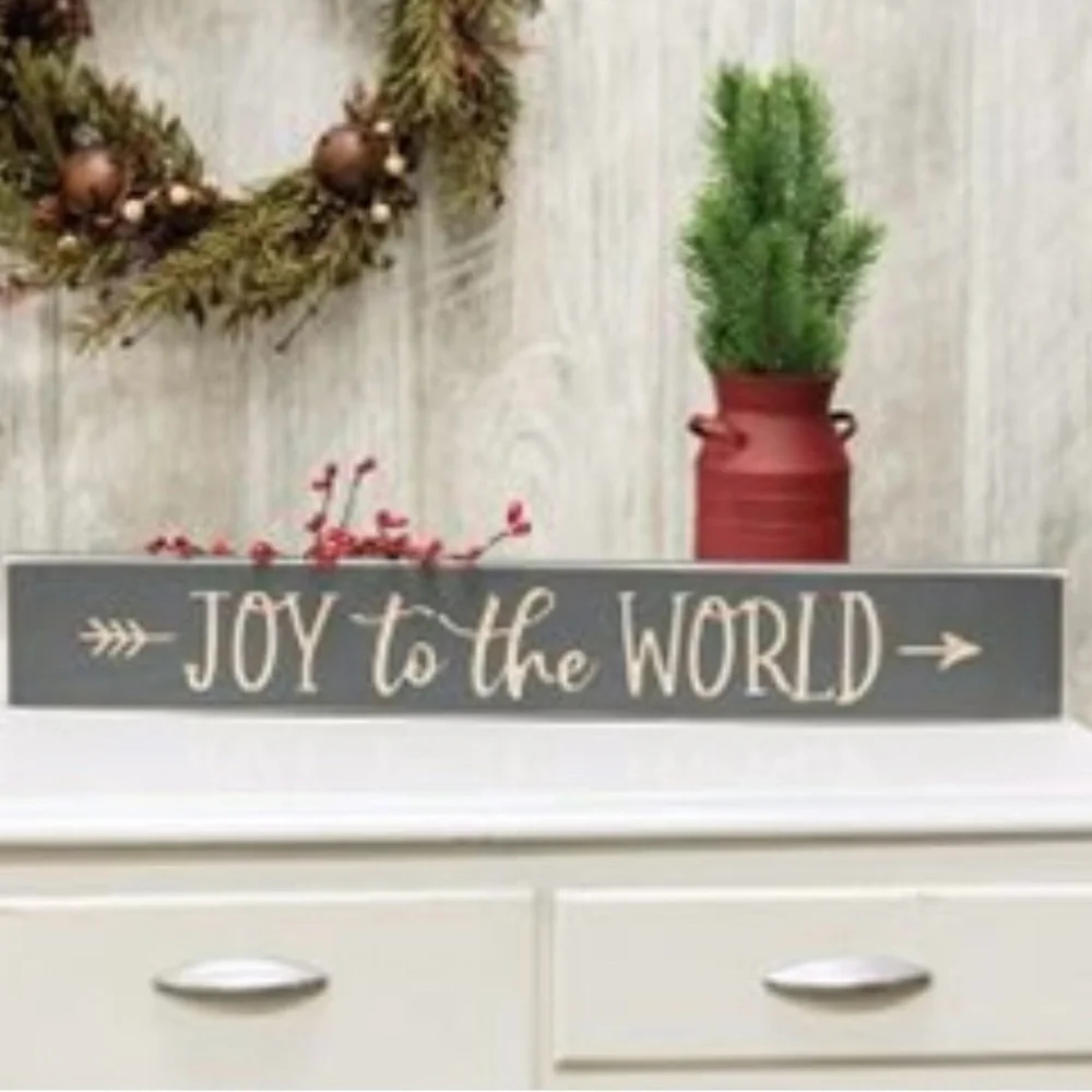 *Joy to the World Engraved Sign 24”x3.5” - Picture 13 of 13